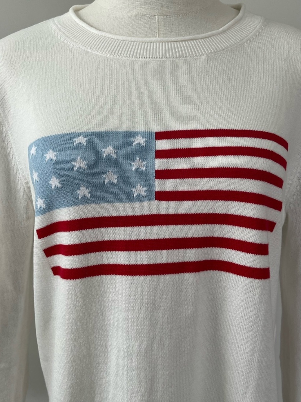 Dylan American Flag Knit Sweater XS Patriotic USA Coastal Preppy - Picture 6 of 14